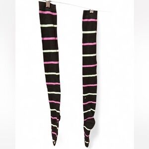 Disney Nightmare Before Christmas thigh-high socks with pink & light Green sripe